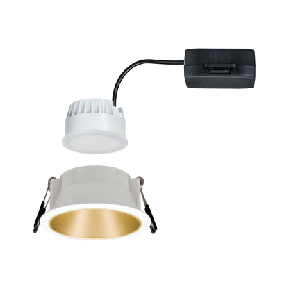 Paulmann Einbauleuchte LED Cole 6,5W Weiß/Gold matt 3-Stufen-dimmbar 2700K Warmweiß