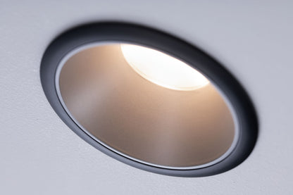 Paulmann Einbauleuchte LED Cole 6,5W Schwarz/Silber matt 3-Stufen-dimmbar 2700K Warmweiß
