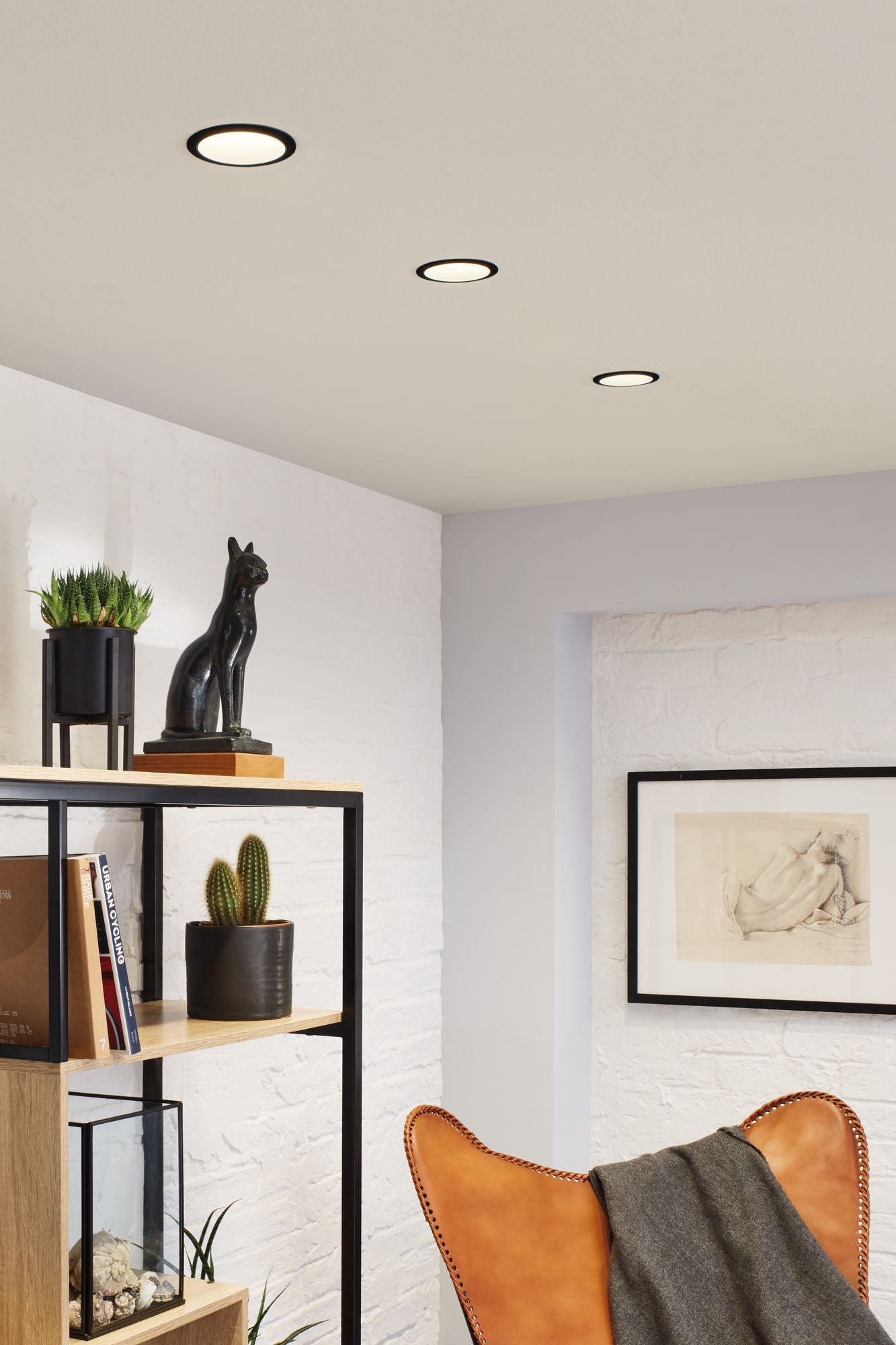 Paulmann Einbauleuchte LED Cole 6,5W Schwarz/Silber matt 3-Stufen-dimmbar 2700K Warmweiß