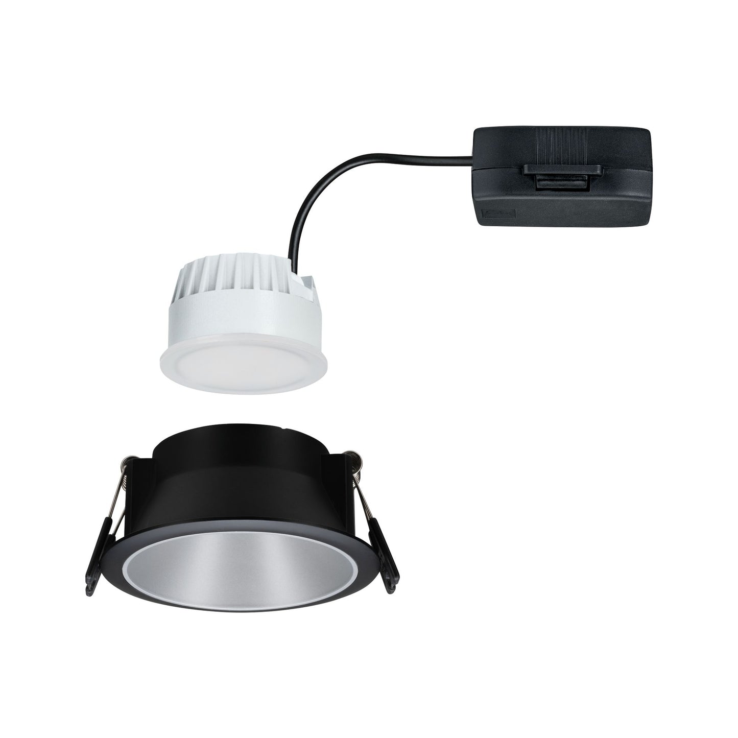 Paulmann Einbauleuchte LED Cole 6,5W Schwarz/Silber matt 3-Stufen-dimmbar 2700K Warmweiß