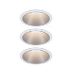 Paulmann Einbauleuchte LED Cole 3x6,5W Weiß/Silber matt 3-Stufen-dimmbar 2700K Warmweiß