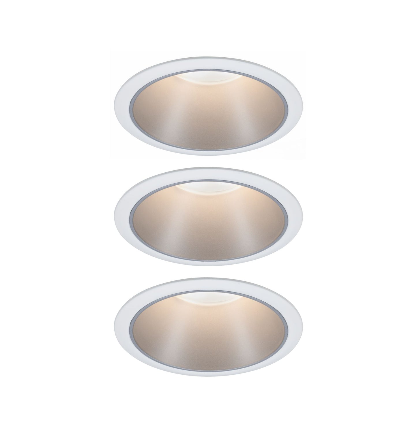 Paulmann Einbauleuchte LED Cole 3x6,5W Weiß/Silber matt 3-Stufen-dimmbar 2700K Warmweiß