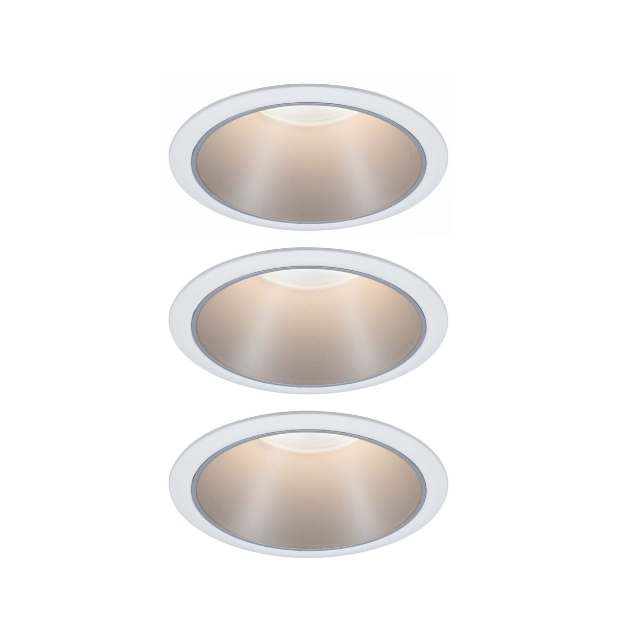 Paulmann Einbauleuchte LED Cole 3x6,5W Weiß/Silber matt 3-Stufen-dimmbar 2700K Warmweiß