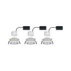 Paulmann Einbauleuchte LED Cole 3x6,5W Weiß/Silber matt 3-Stufen-dimmbar 2700K Warmweiß