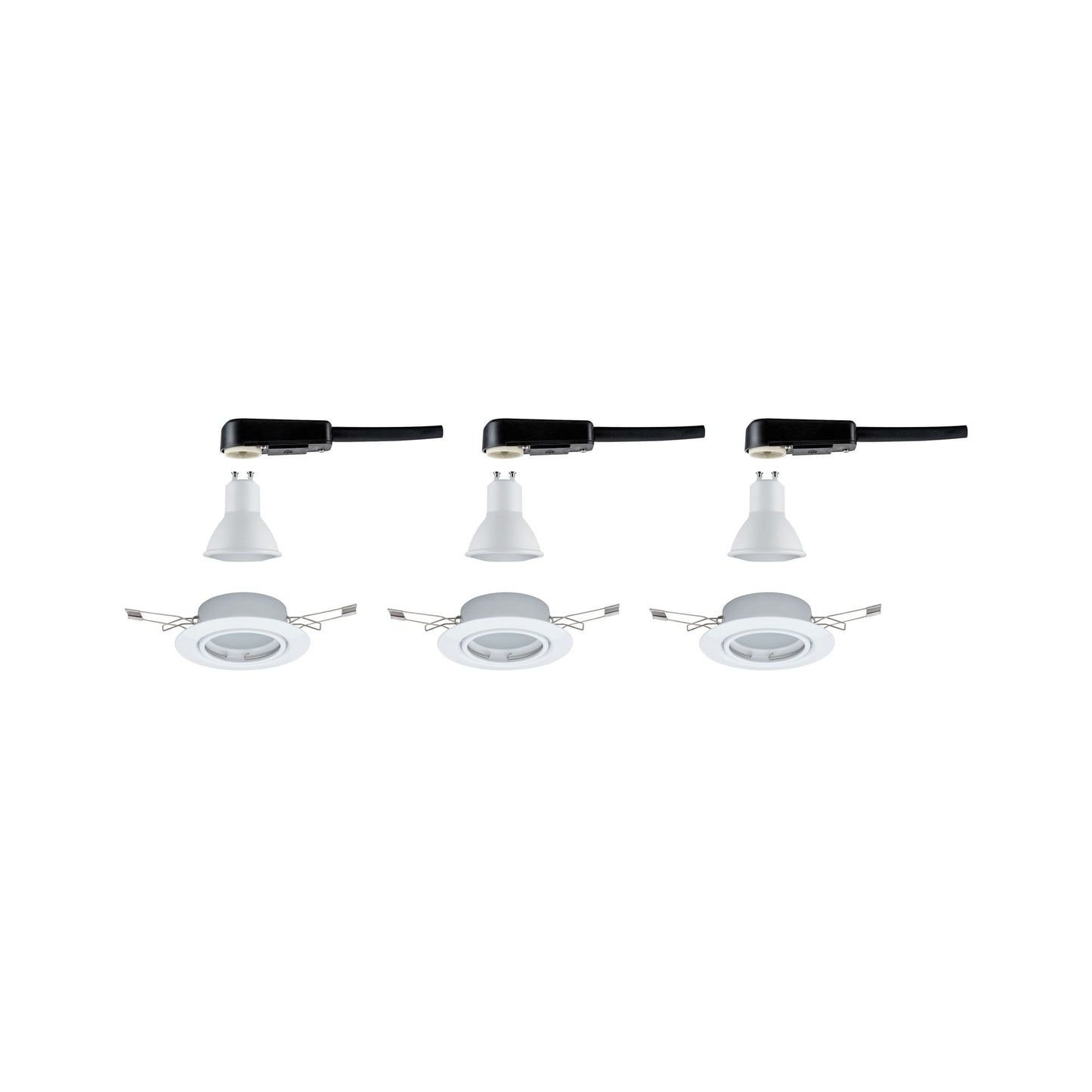 Paulmann EBL Base rund schwenkbar LED 3x5W 230V GU10 51mm Weiß/Metall