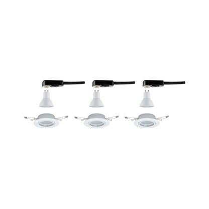 Paulmann EBL Base rund schwenkbar LED 3x5W 230V GU10 51mm Weiß/Metall