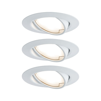 Paulmann EBL Base Coin LED schwenkbar 3x5W 230V 51mm Weiß/Metall