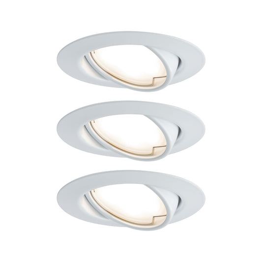 Paulmann EBL Base Coin LED schwenkbar 3x5W 230V 51mm Weiß/Metall