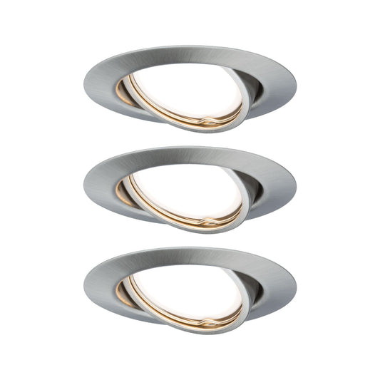 Paulmann EBL Base rund schwenkbar LED 3-stepdim 3x5W 230V GU10 51mm Eisen geb/Metall