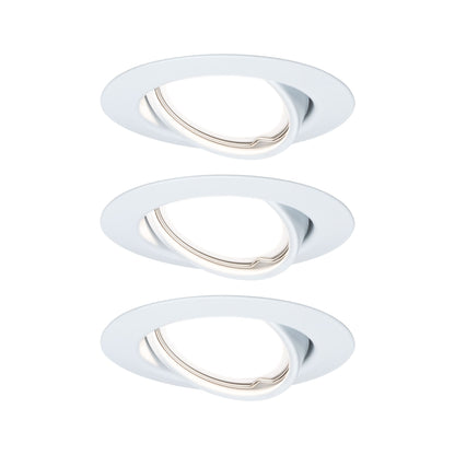 Paulmann EBL Base rund schwenkbar LED 3-stepdim 3x5W 230V GU10 51mm Weiß/Metall
