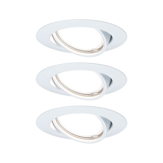 Paulmann EBL Base rund schwenkbar LED 3-stepdim 3x5W 230V GU10 51mm Weiß/Metall