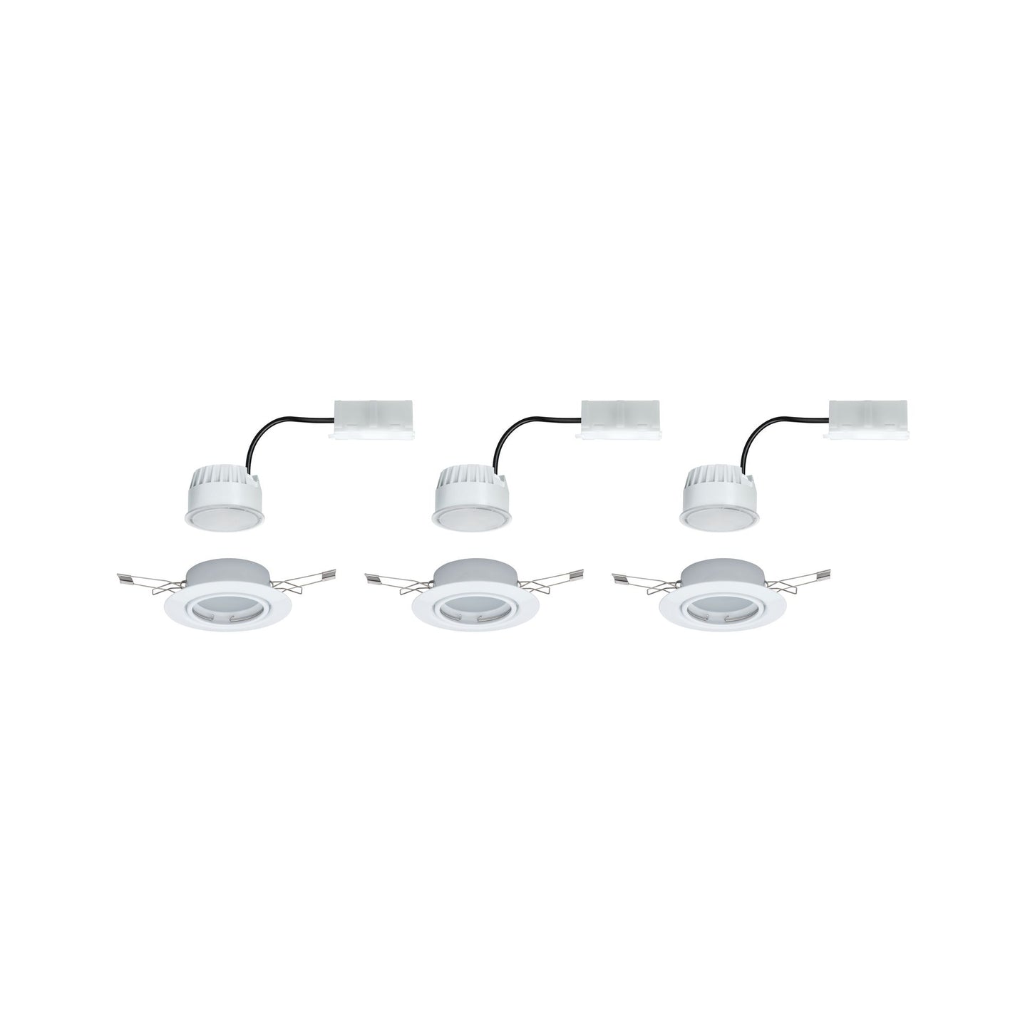 Paulmann EBL Base Coin LED schwenkbar 3-stepdim 3x5W 230V 51mm Weiß/Metall