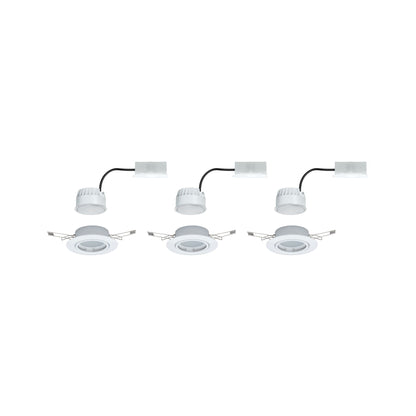 Paulmann EBL Base Coin LED schwenkbar 3-stepdim 3x5W 230V 51mm Weiß/Metall