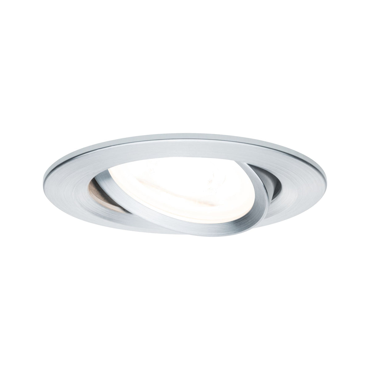 Paulmann EBL Set Nova rund schwenkbar LED 1x6,5W 2700K 230V GU10 51mm Alu ged/Alu
