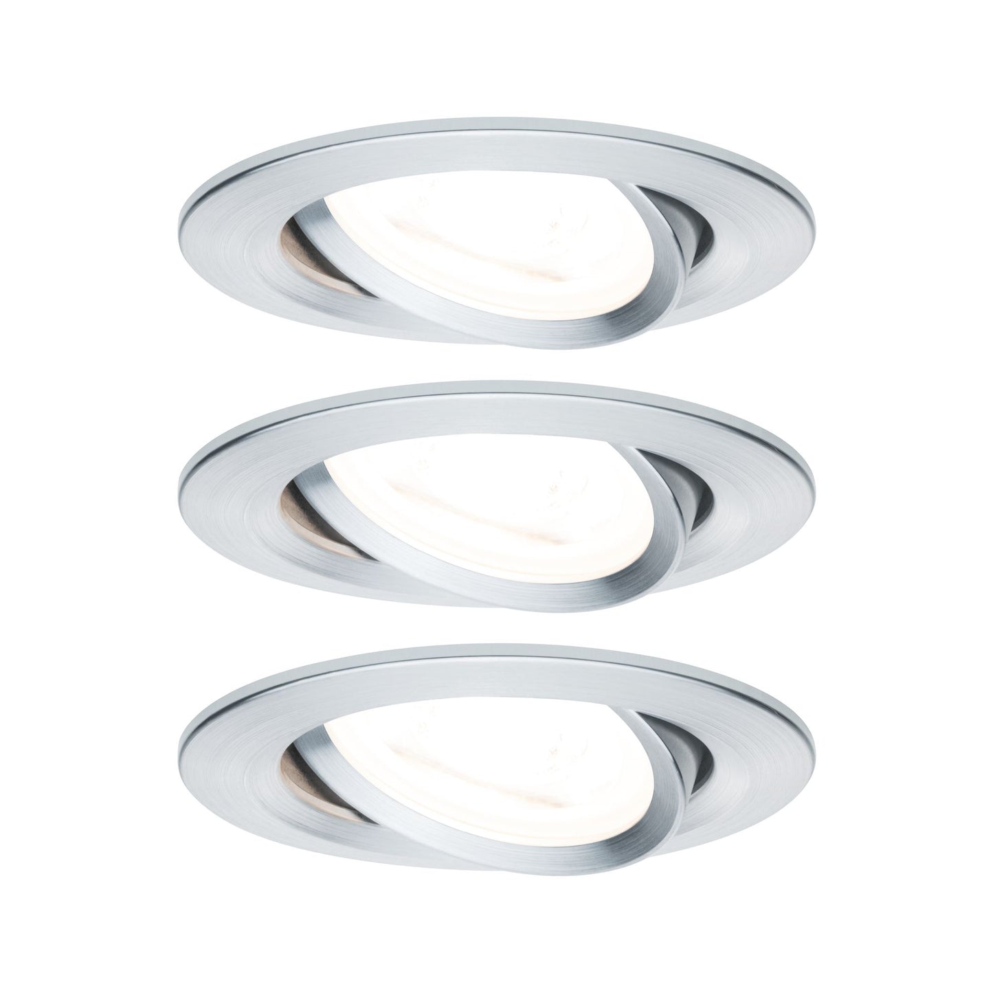 Paulmann EBL Set Nova rund schwenkbar LED 3x6,5W 2700K 230V GU10 51mm Alu ged/Alu