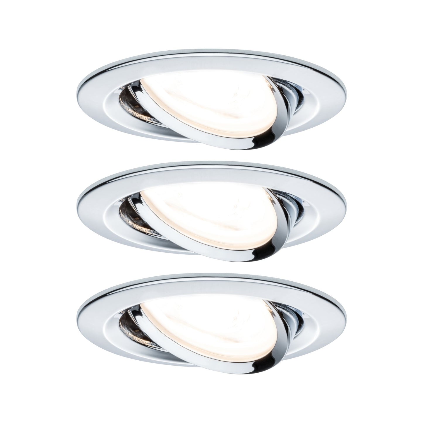 Paulmann EBL Set Nova rund schwenkbar LED 3x6,5W 2700K 230V GU10 51mm Chrom/Alu