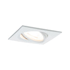 Paulmann EBL Set Nova eckig schwenkbar LED 1x6,5W 2700K 230V GU10 51mm Weiß matt/Alu