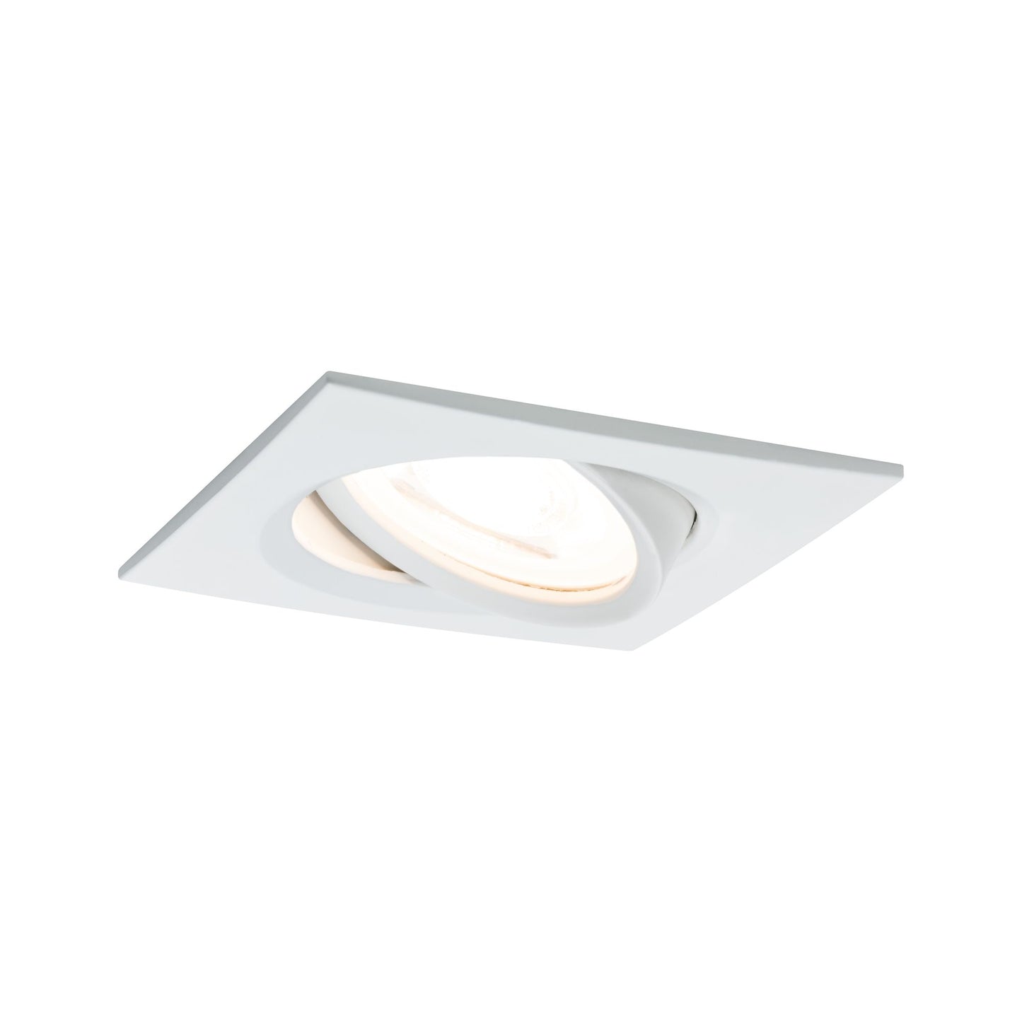 Paulmann EBL Set Nova eckig schwenkbar LED 1x6,5W 2700K 230V GU10 51mm Weiß matt/Alu