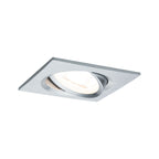 Paulmann EBL Set Nova eckig schwenkbar LED 1x6,5W 2700K 230V GU10 51mm Alu ged/Alu