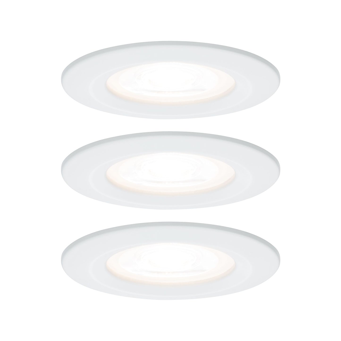 Paulmann EBL Set Nova rund starr LED IP44 3x6,5W 2700K 230V GU10 51mm Weiß matt/Alu