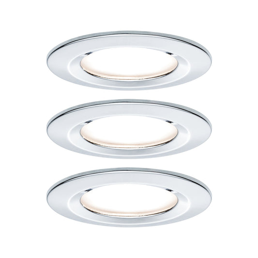 Paulmann EBL Set Nova rd starr LED IP44 3-stepdim 3x6,5W 230V GU10 51mm Chrom/Alu
