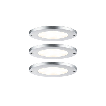 Paulmann Möbel ABL Set Leaf rund LED 3x4W 15VA 230/12V 80mm Alu gebürstet/Alu