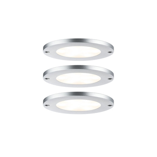 Paulmann Möbel ABL Set Leaf rund LED 3x4W 15VA 230/12V 80mm Alu gebürstet/Alu