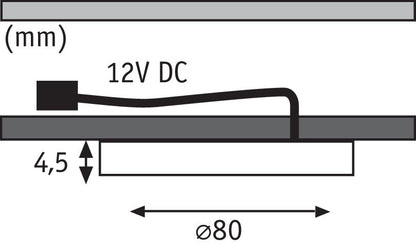 Paulmann Möbel ABL Set Leaf rund LED 3x4W 15VA 230/12V 80mm Alu gebürstet/Alu