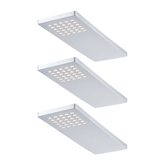 Paulmann Möbel ABL Set Pattern lang LED 3x2,2W 12VA 230/12V 190x66mm Chrom matt/Kunst.