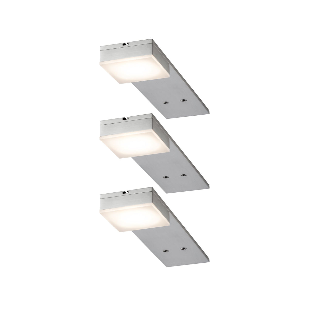 Paulmann Möbel ABL Set Setup lang eckig LED 3x3W 15VA 230V/350mA 200x50mm Eis.geb./Met.