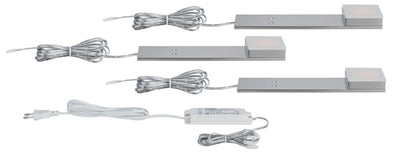 Paulmann Möbel ABL Set Setup lang eckig LED 3x3W 15VA 230V/350mA 200x50mm Eis.geb./Met.