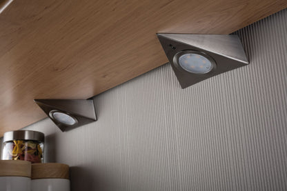 Paulmann Möbel ABL Set 3eck. LED PIR 3x2,8W 12VA 230/12V Eisen gebürstet Metall/Glas