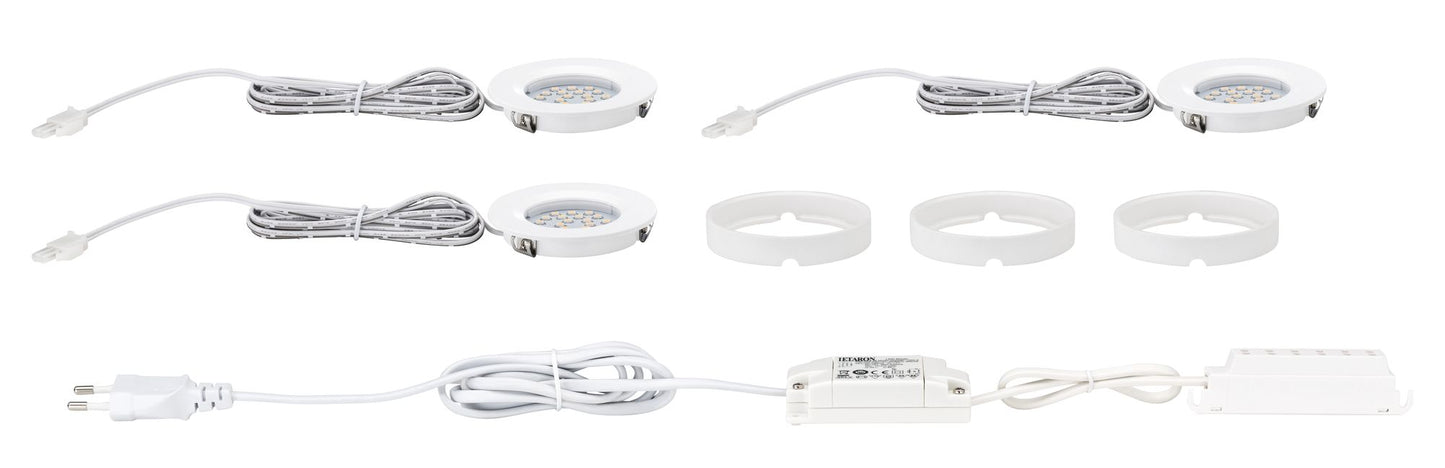 Paulmann Möbel ABL Set Platy LED 3x2W 7,5VA 230V/700mA Weiß matt/ Kunststoff