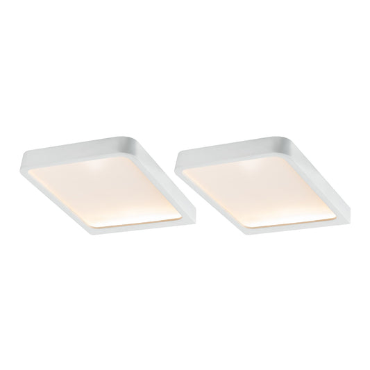 Paulmann Möbel ABL Set Vane eckig LED 2x8W 15VA 230/12V 105x140mm Weiß matt/Alu