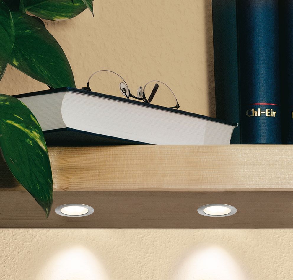 Paulmann Möbel EBL Set Mini rund LED 5x0,4W 2700K 3,6VA 230/12V 35mm Eisen geb/Met