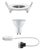 Paulmann Premium EBL Set Nova rund dim LED 1x7W 230V GU10 51mm Weiß matt/Alu Zink