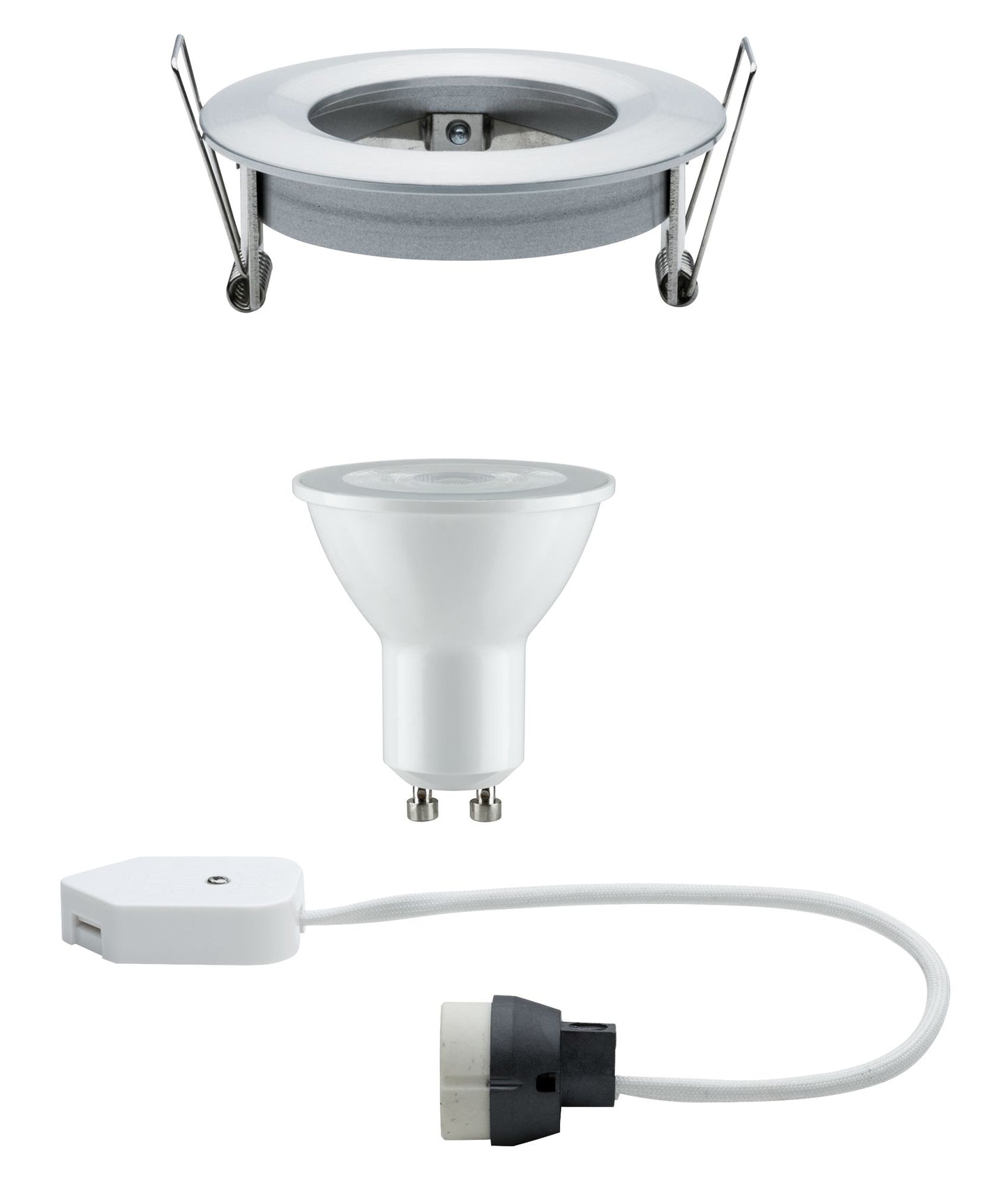 Paulmann Premium EBL Set Nova rund dim LED 1x7W 230V GU10 51mm Alu gedreht/Alu Zink