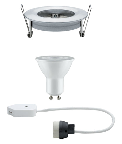 Paulmann Premium EBL Set Nova rund dim LED 1x7W 230V GU10 51mm Alu gedreht/Alu Zink
