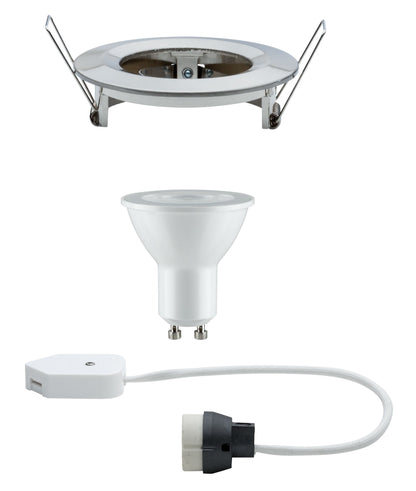 Paulmann Premium EBL Set Nova rund dim LED 1x7W 230V GU10 51mm Eisen geb./Alu Zink