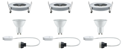 Paulmann Premium EBL Set Nova rund dim LED 3x7W 230V GU10 51mm Alu gedreht/Alu Zink