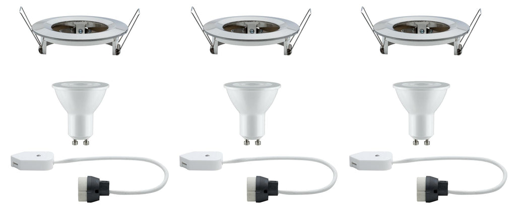 Paulmann Premium EBL Set Nova rund dim LED 3x7W 230V GU10 51mm Eisen geb./Alu Zink