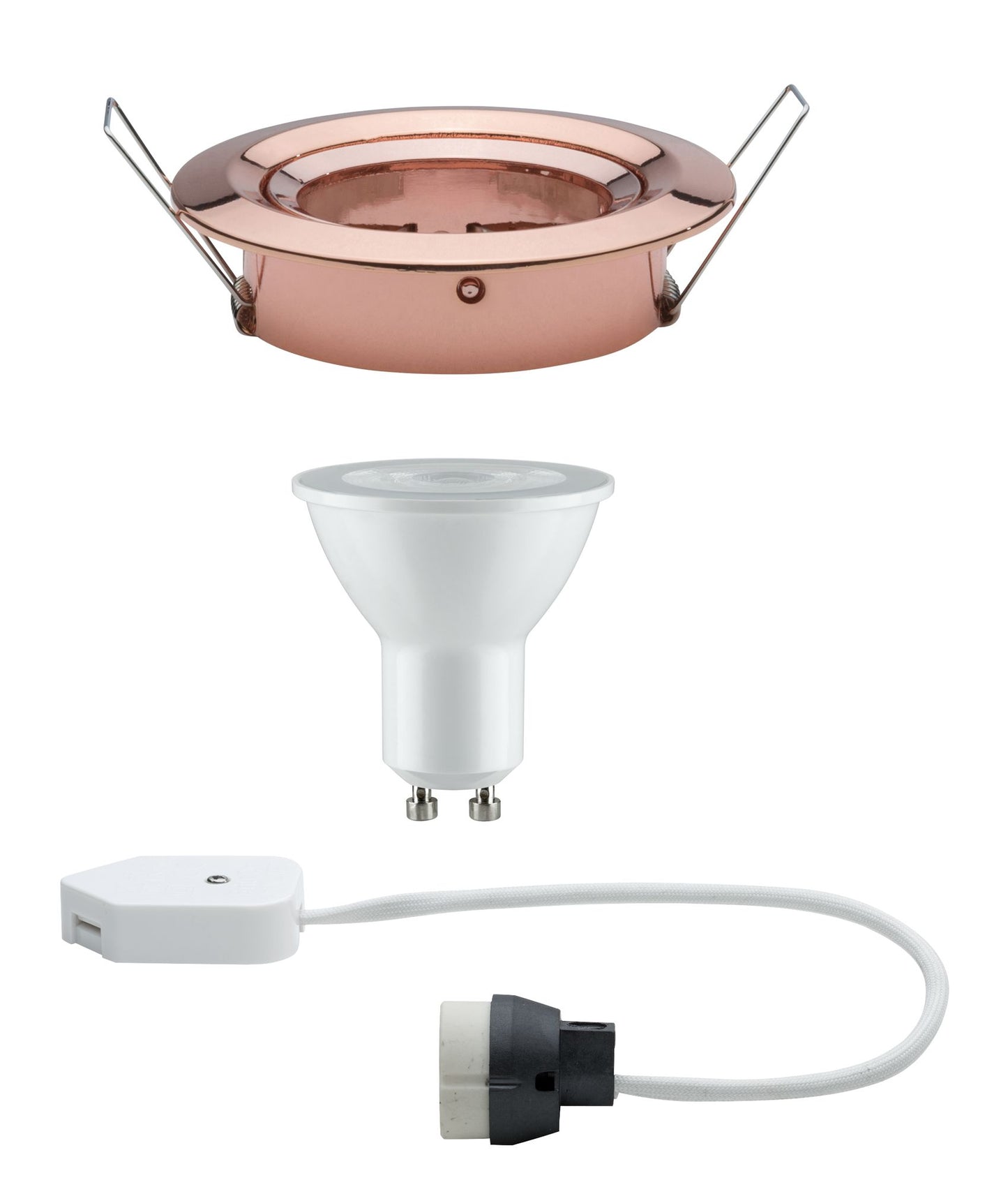 Paulmann Premium EBL Set Nova rund schwb dim LED 1x7W 230V GU10 51mm Rosegold/Alu Zink