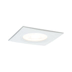 Paulmann Premium EBL Set Nova eckig dim LED 1x7W 230V GU10 51mm Weiß matt/Alu Zink