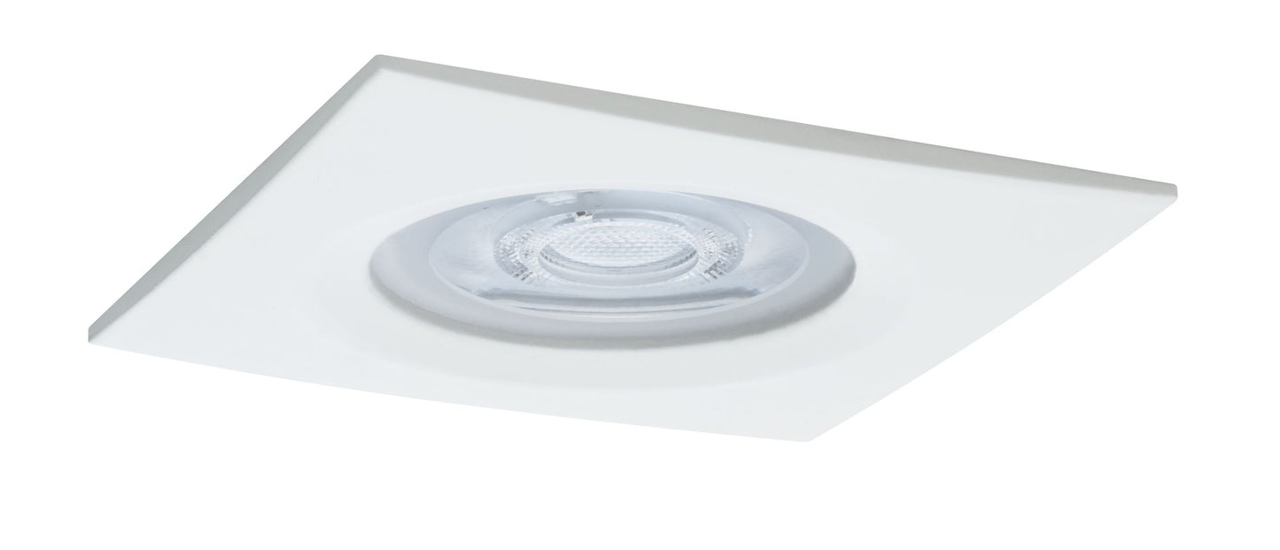 Paulmann Premium EBL Set Nova eckig dim LED 1x7W 230V GU10 51mm Weiß matt/Alu Zink