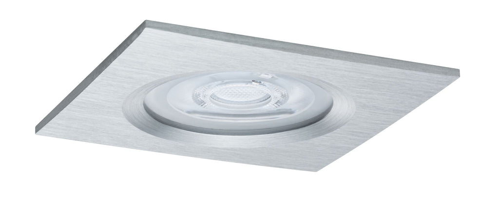 Paulmann Premium EBL Set Nova eckig dim LED 1x7W 230V GU10 51mm Alu gedreht/Alu Zink
