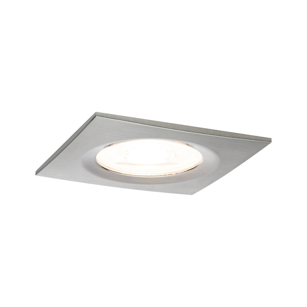 Paulmann Premium EBL Set Nova eckig dim LED 1x7W 230V GU10 51mm Eisen geb./Alu Zink
