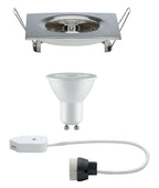 Paulmann Premium EBL Set Nova eckig dim LED 1x7W 230V GU10 51mm Eisen geb./Alu Zink