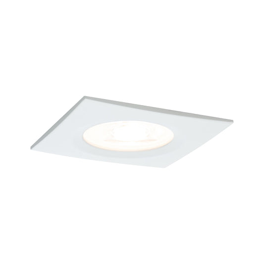 Paulmann Premium EBL Set Nova eckig dim LED 3x7W 230V GU10 51mm Weiß matt/Alu Zink