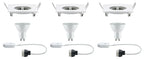Paulmann Premium EBL Set Nova eckig dim LED 3x7W 230V GU10 51mm Weiß matt/Alu Zink