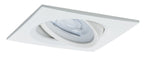 Paulmann Premium EBL Set Nova eckig schwb dim LED 1x7W 230V GU10 51mm Weiß m/Alu Zink